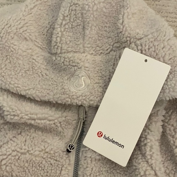 Lululemon Scuba Oversized Half-Zip Fleece Hoodie (Cream) - Picture 2 of 11